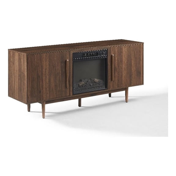 Crosley Furniture Liam Fireplace Tv Stand For 65" TV in Walnut
