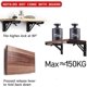 thumbnail image 3 of 2pcs Folding Shelf Brackets - Heavy Duty Metal Collapsible Triangle Shelf Bracket, Diy Wall Mounted Folding Table Hinge, Space Saving For Bench Table, 3 of 5