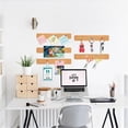 thumbnail image 6 of 15x2x0.24In Board Bar Strips,QZS Portable Brown Bulletin Board for Home Decorations,Include 20 Push Pins,Durable Self Adhesive Cork Bulletin for Home,4 Pack, 6 of 6