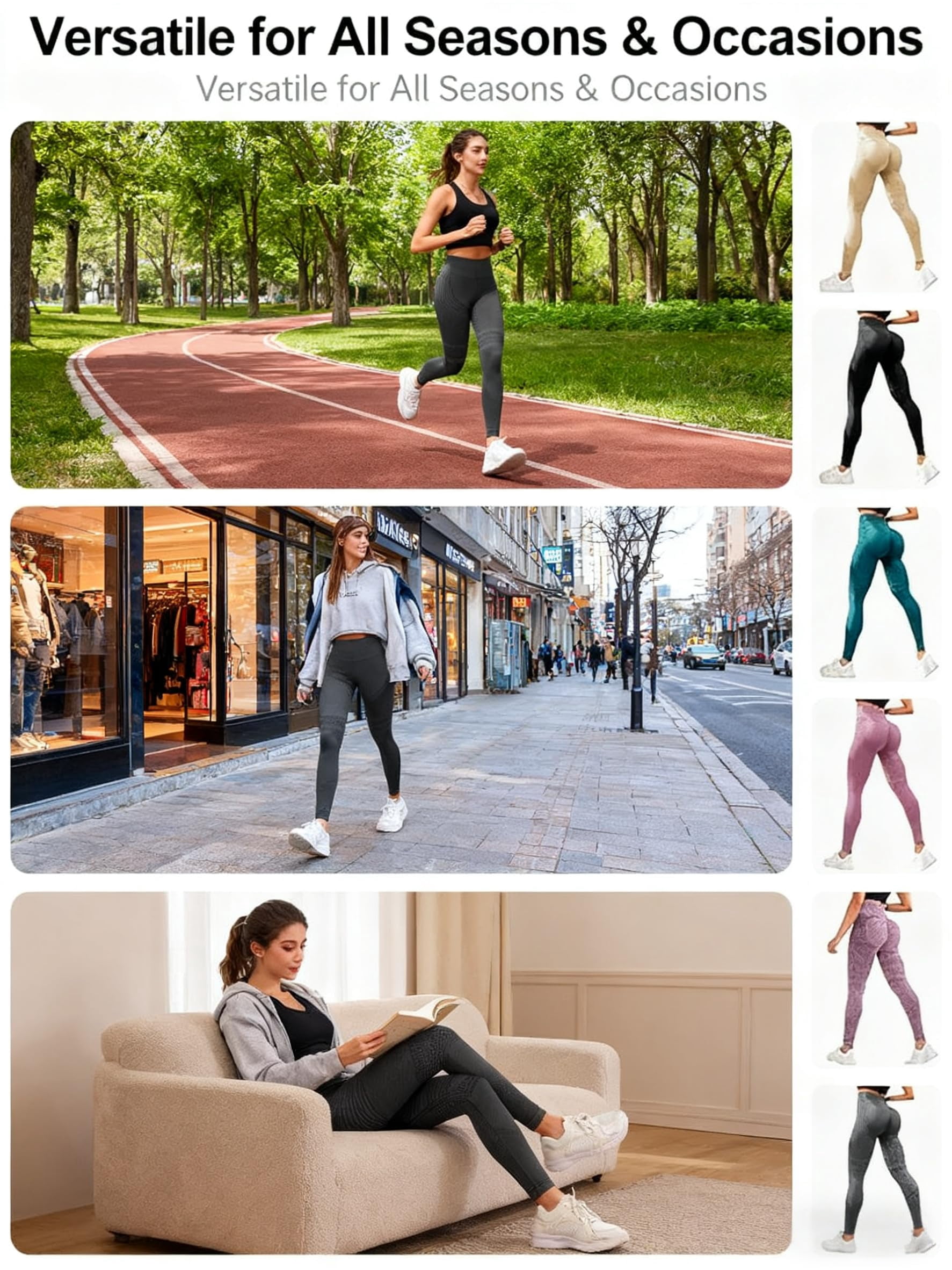Vitaliana Leggings, 3D Cellulite Leggings for Women, High Waist Compression Leggings for Women, Yoga, Gym, Workout