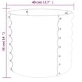 thumbnail image 4 of Jardinera VidaXL redonda de acero con recubrimiento en polvo plateado de 40 cm, 4 of 4