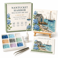 thumbnail image 2 of Timeless American Destinations Sea Glass Art Kit, Complete DIY Mosaic Kit for Adults and Beginners with Adhesive, Tweezers and Guide, Coastal Landmark Decor, 1 Selected Style, 2 of 6