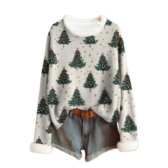 My Items Talove Long Sleeve Shirts for Women Graphic Printed Sweatshirt Fall Fashion Must Haves Tops Under 10 Dollars Womens Tops Trendy Casual Christmas Shirts