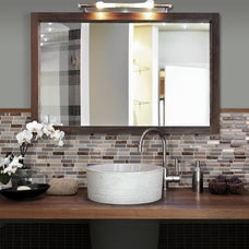 Smart Tiles Peel and Stick Backsplash, 5 Adhesive Tiles, Crescendo Beige/Brown/Grey, 9.72"x9.36"