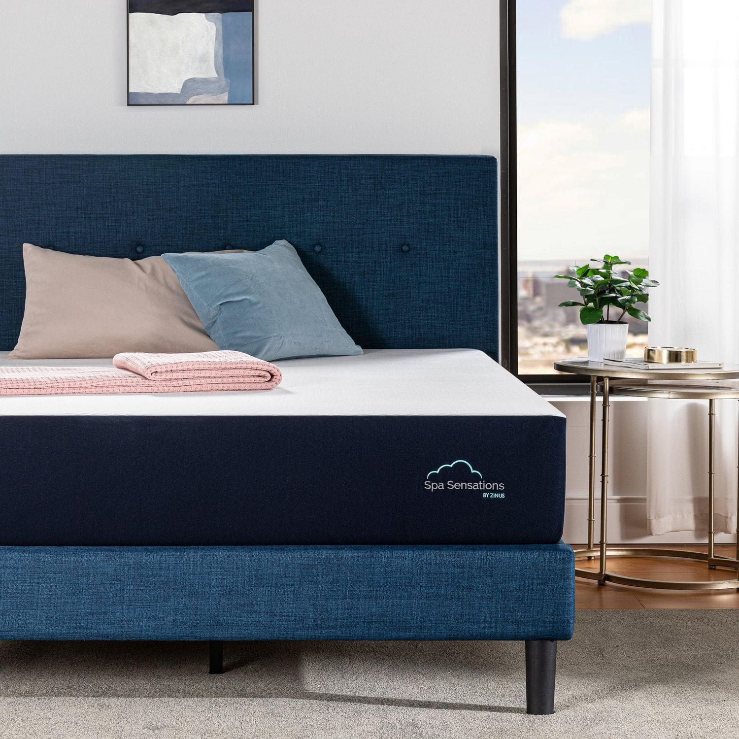 Zinus Spa Sensations Cloud 10 inch Firm Memory Foam Mattress, Twin, Full, Queen, King