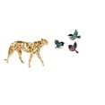 thumbnail image 1 of Figura de guepardo,Figura de guepardo dorado,adorno de escritorio moderno,Pájaro para colgar en la pared,Arte de pared de pájaros de madera Decoración de pared de pájaros voladores de, 1 of 8