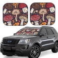 thumbnail image 2 of Picia Forest Wild Mushroom 2 Piece Car Windshield Sun Shade Foldable | Foldable Sun Shield for Front Window Blocks UV Rays and Keeps Your Vehicle Cool-Small, 2 of 7