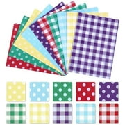 60 Sheets Dots & Buffalo Plaid Printed Tissue Paper Rainbow Tissue Paper for Gift Wrapping Birthday Party Easter Christmas Holiday Decoration, 14x20 Inch