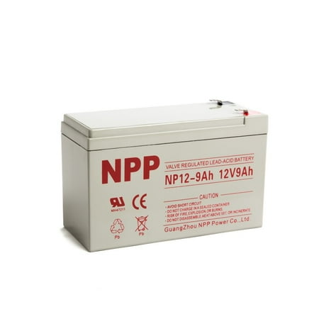 NPP 12V 9 Amp NP12-9Ah F1 Rechargeable Sealed Lead Acid Battery With F1 Style Terminals