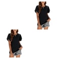 thumbnail image 3 of Minnieouse Camiseta de mujer con volantes de Color sólido cuello estética linda blusa suelta fiesta noche Club verano Top niñas ropa Type8 NO8, 3 of 6