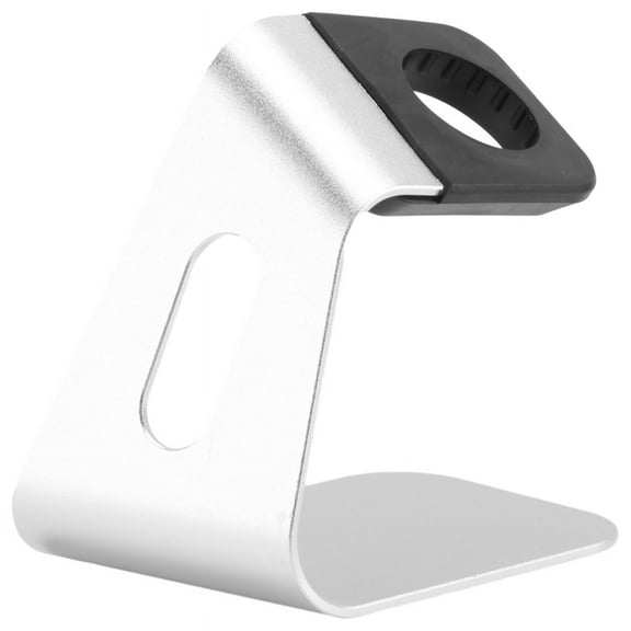 Smartwatch Holder Stand Universal Charger Dock For Watch For 42Mm 38Mm Aluminum alloy   plastic Portable Charging Station(Silver)
