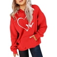 thumbnail image 2 of RUTAYY Girls Hoodies Long Sleeve Love Heart Graphic Print Cute Tops Fashion Vacation Hooded Sweatshirt, 2 of 3