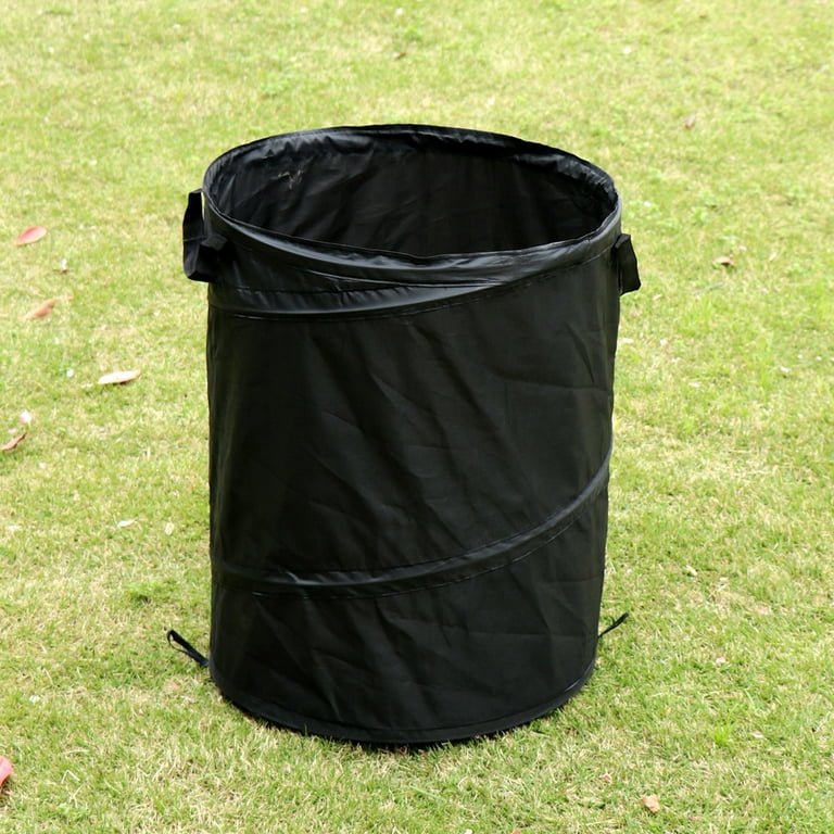 Black Pop-Up Trash Bin