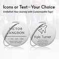 thumbnail image 3 of Customized Stainless Steel Luggage Tags: Personalize Your Suitcases, Backpacks, and Bags with Your Text (Silver), 3 of 7