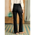 thumbnail image 4 of Women's Wide Leg Jeans High Waisted Stretchy Straight Leg Jeans Loose Trendy Denim Pants with Pocket, 4 of 12