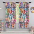 thumbnail image 5 of Blackout Kids Curtains,Multicolor Ethnic Geometric Pattern Childrens Insulated Curtains Set Of 2,Bedroom Essentials,Toddler Room Decor 42x63in(106x160cm), 5 of 5
