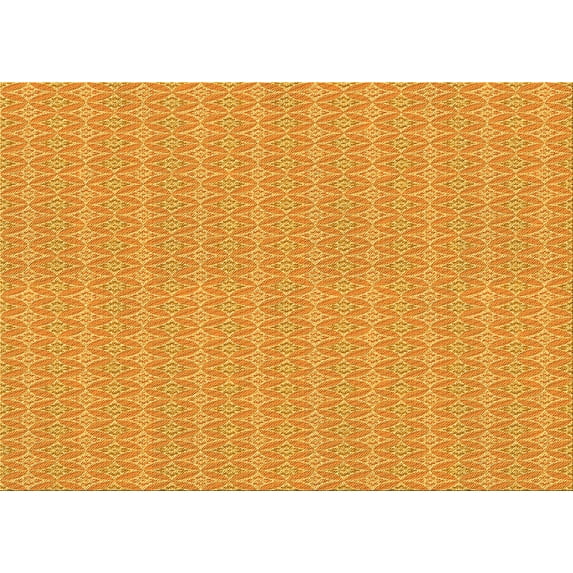 Ahgly Company Machine Washable Indoor Rectangle Transitional Neon Orange Area Rugs, 5' x 7'