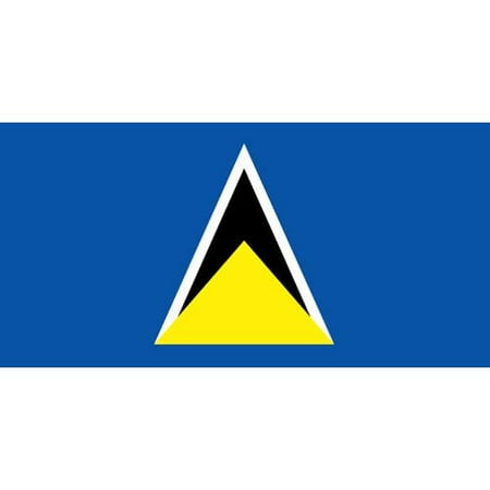 St. Lucia 8" x 12" Stick Flag