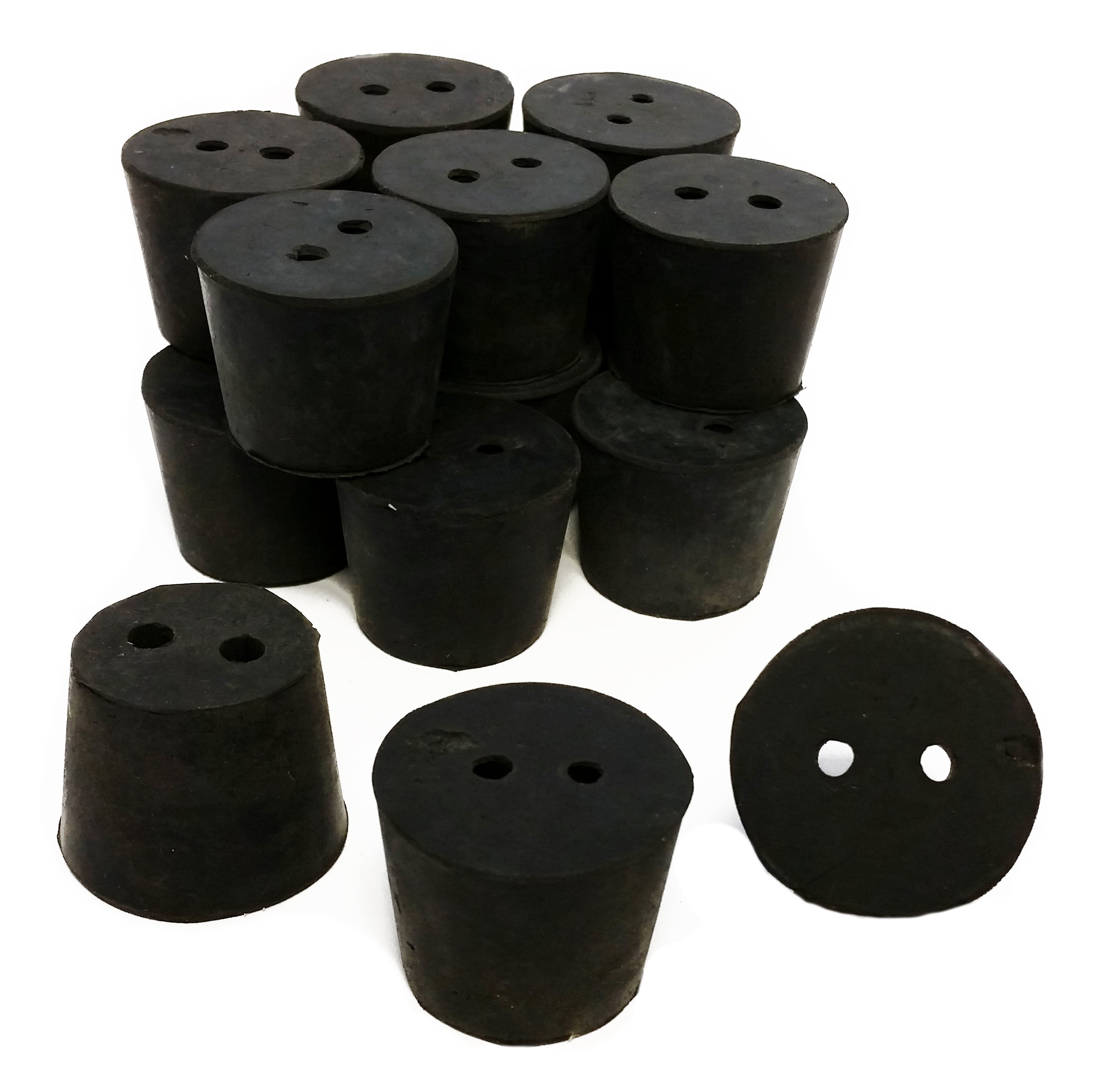 10-Pack #6 Rubber Stopper with Hole 