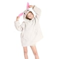 thumbnail image 4 of Pudcoco Universal Warm Hooded Sweater Fashion Printing Mink Wool Home Clothes, 4 of 7