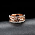 thumbnail image 5 of Uloveido Rose Gold Plated Animal Ring, Lucky Elephant Ring Crystal Anniversary Ring, Birthday Gift Ideas for Women Size 7 RA083, 5 of 7