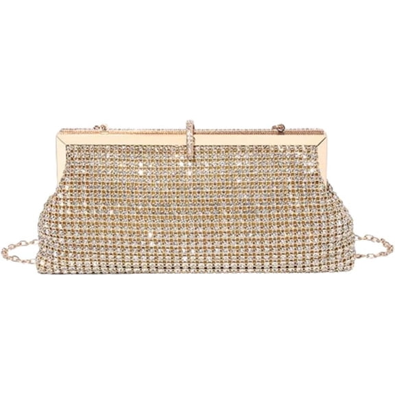 HLSOHJP Rhinestone Evening Bag Clutch Purses Women Cute Shoulder Envelope Evening Bag Ladies Sparkling Party Handbag