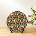 thumbnail image 6 of Yiaed Tropical Fruits Print Bone China Decorative Plate Ceramic Dinner Plates Art Crafts with Display Stand-10in, 6 of 6