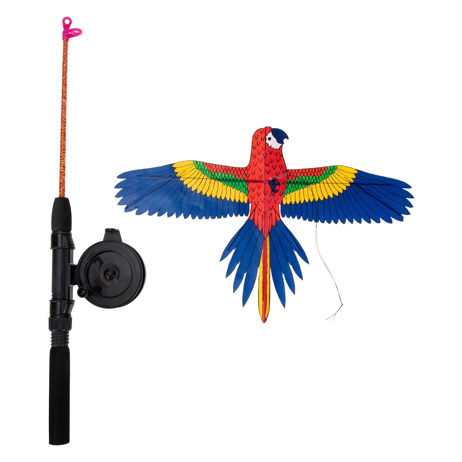 1 Set of Outdoor Cartoon Kite Children Garden Kite Toy Fishing Rod