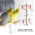 thumbnail image 3 of Parrot Chewing Toy,White Wood Bird Parrot Bird Cage Toy Parrot Hanging Swing Enhanced Features, 3 of 8