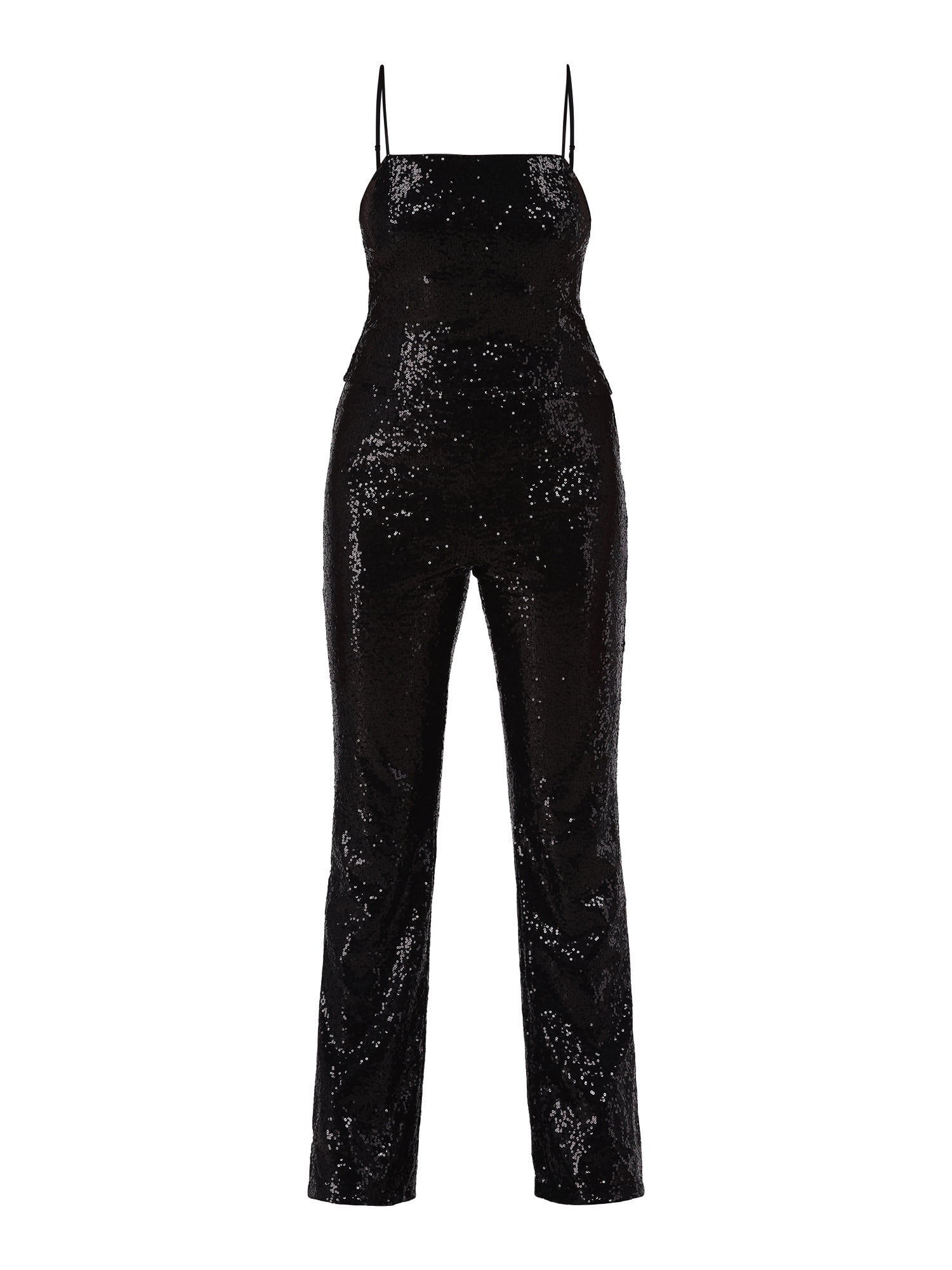 No Boundaries Sequin Crop Top & Flare Pants Set, 2-Piece, Women's