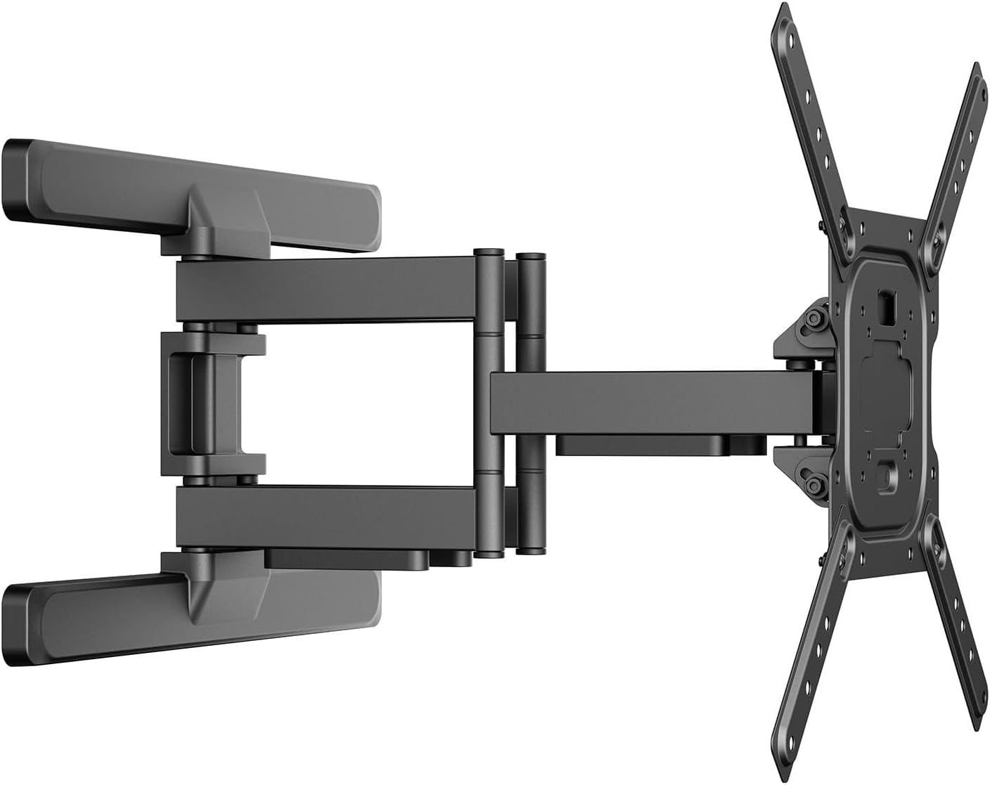COMPAQ Full-Motion TV Wall Mount - Universal Wall Mount TV Bracket for 32-75 Inch Flat or Curved TVs up to 99lbs - With Cover and Wire Management - Stylish, Slim, Strength Tested