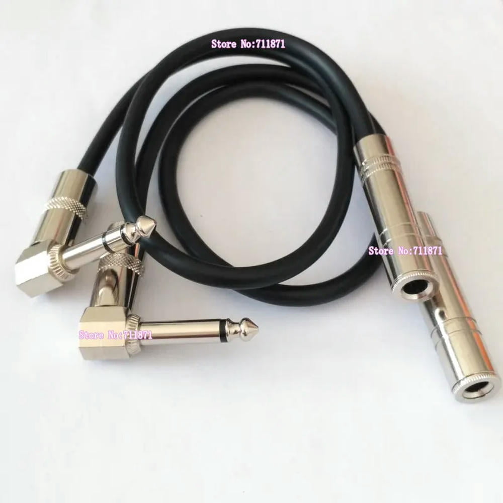 FOR 100cm Right Angle Male to Female 1/4 Stereo TRS 6.35 Extension Cable Cord 90 Degree 6.35 Mono TS Male to Female Audio Cable Line