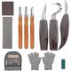 thumbnail image 1 of 10pcs Wood Carving Tools,Wood Carving Kit With 3 Wood Chisels,3 Wood Carving Knife,Carving Knife Set, 1 of 5