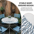 thumbnail image 2 of Light Blue Coastal Round Tablecloth for 36-44 Inch Tables,Fitted Table Cover with Elastic Edge,Coral Jellyfish Starfish Ocean Nautical Waterproof Outdoor Table Cloth Protector for Patio Garden Dinner, 2 of 9