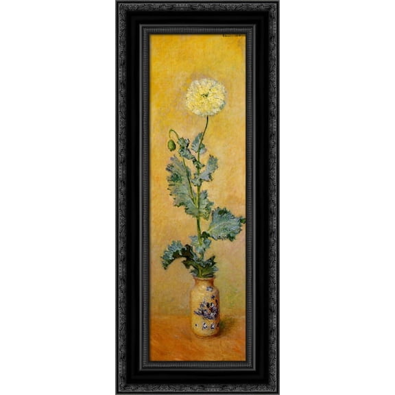 White Poppy 13x24 Black Ornate Wood Framed Canvas Art by Monet, Claude