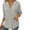 #021 Gray, variant on Felirenzacia Women's Long Sleeve Solid Color Hoodie, V Neck Pullover Top， Slim Fit Fall Sweatshirt, S-3XL