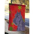 thumbnail image 2 of Carolines Treasures SS4730CHF Schnauzer Drapeau de Noël en Toile Flocons de Neige Rouges et Verts - Taille Maison, 2 of 4