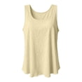thumbnail image 4 of Women Casual Slub Knit Vest Sleeveless Summer Basic Camisole Soft Comfortable Layering Tank Top, M, Yellow, 4 of 4