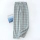 thumbnail image 1 of Pantalones de pijama sueltos de algodón a cuadros para mujer y hombre, pantalones de dormir, ropa de salón, primavera y verano, novedad, 1 of 4