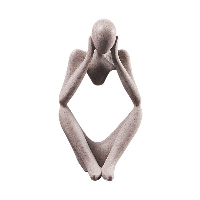 Estatua De Pensador De Estilo Nórdico, Figurita De Resina, Decoración Del Hogar Para Oficina, Decoración De Escritorio, Escultura Artesanal Hecha A Mano, Arte Moderno Kearding HA025179-03