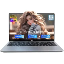15.6" IPS FHD-Laptop, Intel 6 Cores I3-1215U (Beats i5-1135G7, Up to 4.4GHz) 32GB RAM 1TB SSD Student Computer with 65W Type C Backlit Keyboard Fingerprint for Home and Business Windows 11