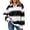Black, variant on Womens Striped Oversized Sweatshirt Lightweight Fall Clothes V Neck Sweatshirts Women Long Sleeve Casual Loose Pullover Top Color Block Y2K Outfits Fashion Clothing