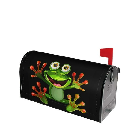PHELIKA Happy Frog Magnetic Mailbox Covers Post Letter Box Cover Standard Size 21"H x 18"W