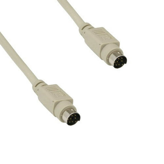 Kentek 10 Feet FT Mini DIN8 MAC to Imagewriter II Printer Cable Cord 28 AWG Molded Serial RS-232 MDIN 8 Pin Male to Male M/M for Mac Macintosh