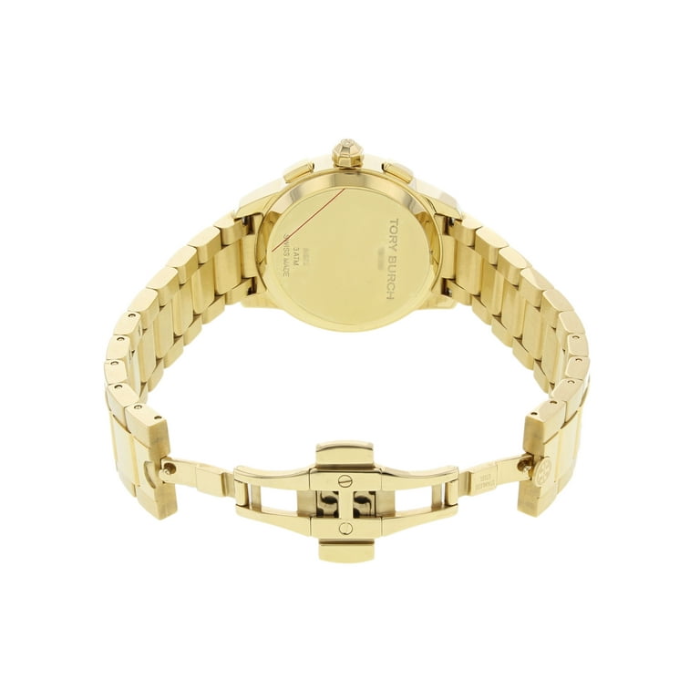 Tory Burch Collins Yellow Gold Tone Cream Dial Steel Quartz Ladies