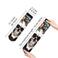 thumbnail image 2 of Uemuo Flower Horn Skull Printed Crew Socks, Moisture-Wicking Socks, Athletic Socks for Men Breathable Cushion Socks Casual Sport Socks for Running Traveling, 2 of 6