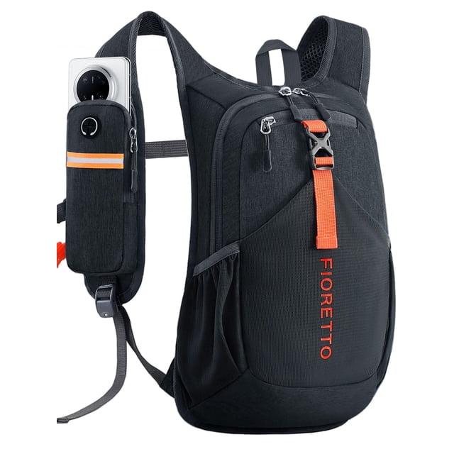 Mochila de Senderismo FIORETTO 10L para Mujer y Hombre Negra