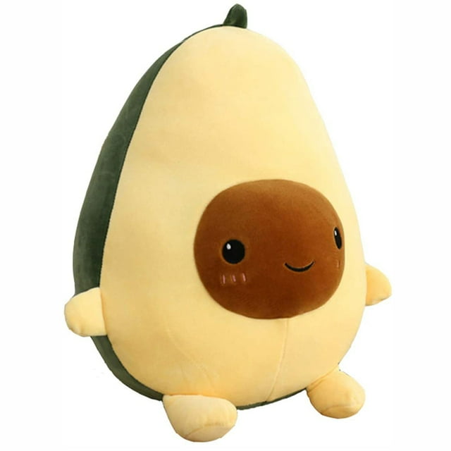 Lindo juguete de peluche de aguacate, almohada de fruta suave, cojín de sofá de dibujos animados, regalos de cumpleaños para niñas y niños