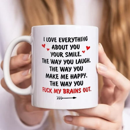 

Mugs Funny Gifts For Couples Novelty Coffee For Couple From Boyfriend Girlfriend I Love Everything About You Newly Married Couple White Ceramic 11 15oz Cup Gifts For Men Women On Valentines