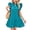 E-Bluish, variant on UVN Summer Dresses for Women Ruffle Short Sleeve V Neck Drawstring Dress Loose A Line Beach Sundress
